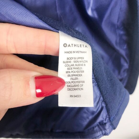 ATHLETA | Eco Insulation Rock Creek Zip Front Jacket Coat Blue Women’s Size M - Picture 13 of 13